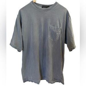 J. Peterman VTG Slate Blue Short Sleeve Cotton Tee Size XXL
